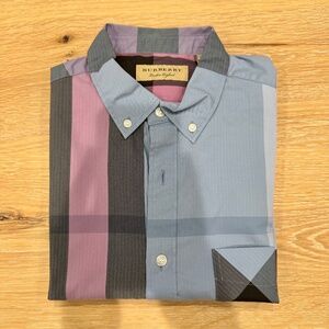 Burberry long-sleeve check button-down shirt